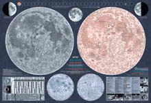 Mapa Měsíce složená 113x83 cm s katalogem