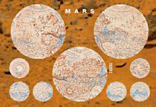 Mapa Marsu složená 112x83 cm s katalogem