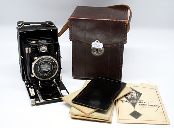 Deskový Fotoaparat Voiglander 6x9 + Pouzdro 3x Kazeta na Plan film
