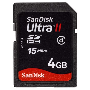 SanDisk SDHC Card Ultra, 15MB/s 4GB