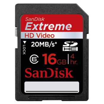 SanDisk SDHC Card Extreme HD Video 20MB/s verze 16GB