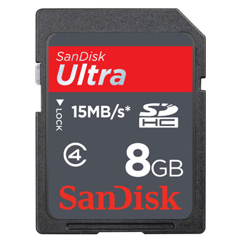 SanDisk SDHC Card Ultra, 15MB/s 8GB