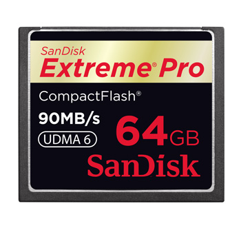 SanDisk Extreme Pro CompactFlash 90MB/s 64 GB